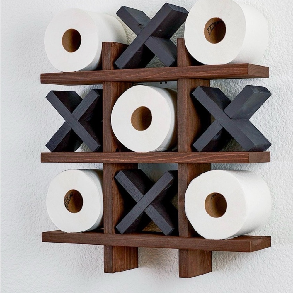 Tic Tac Toe Toilet Paper Holder